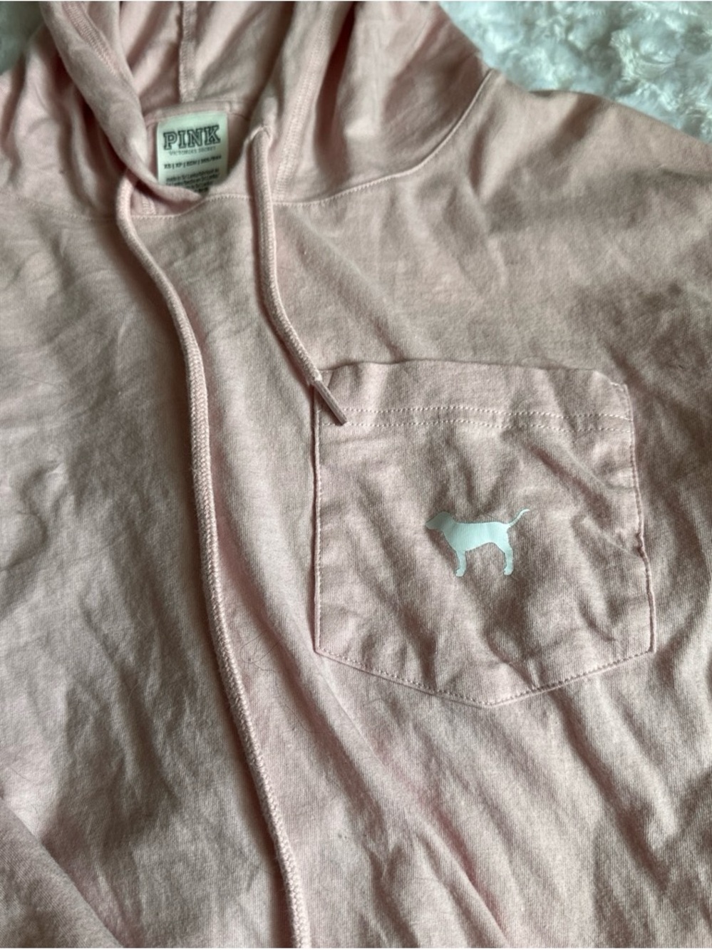 Victoria’s Secret pink long sleeve hooded tee - Picture 3 of 5